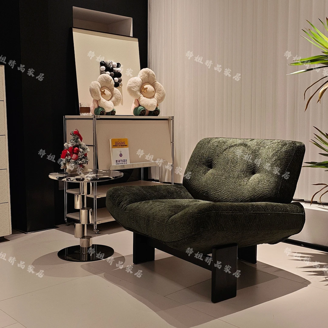 设计师轻奢单人极简高级感客厅洽谈椅沙发椅