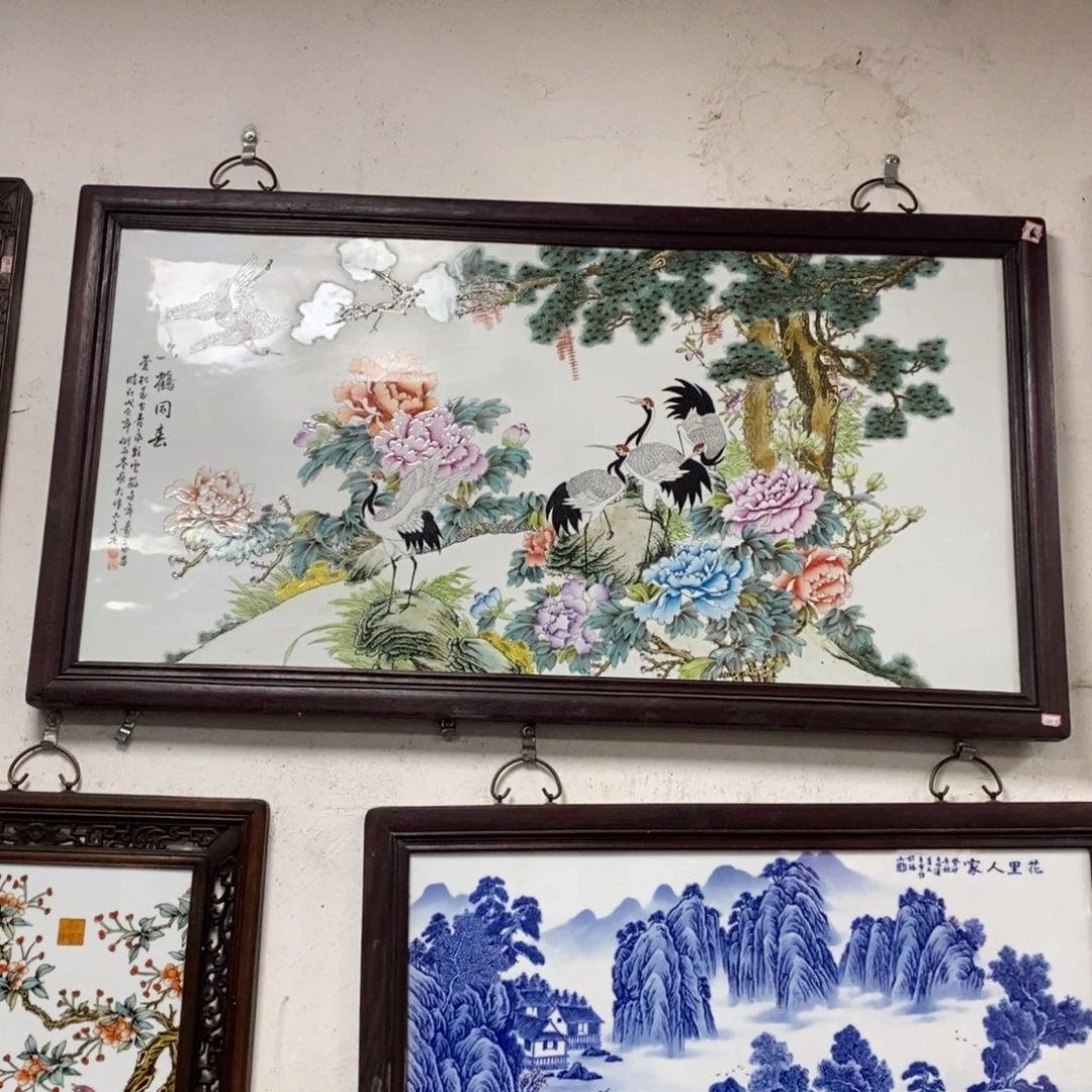 瓷片120*66 景德镇瓷板画柴窑烧制