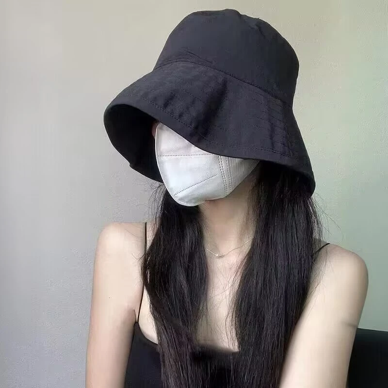 出口单款高级感秋季软檐轻薄百搭黑色速干渔夫帽防紫外线遮阳帽女