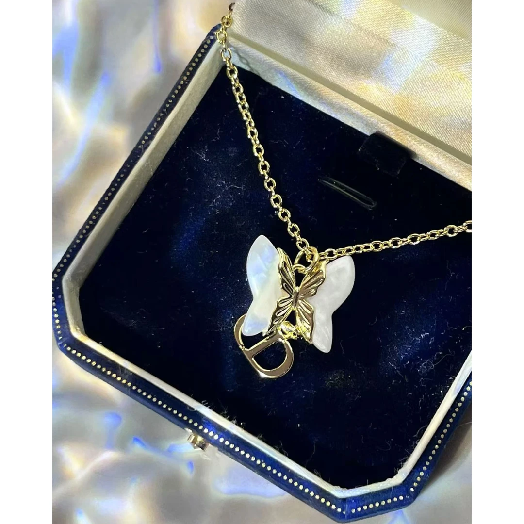 铜合金项链 时尚百搭小清新蝴蝶项链 B1001