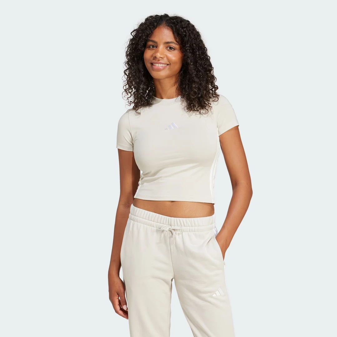 adidas/阿迪达斯【商场同款】夏日户外女子修身休闲短袖T恤JE1247