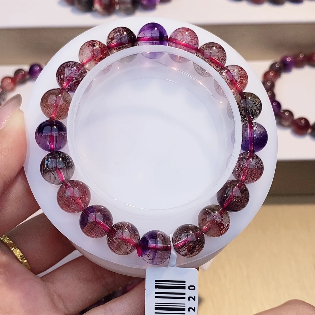 未镶嵌手链水晶黑加仑超七9+