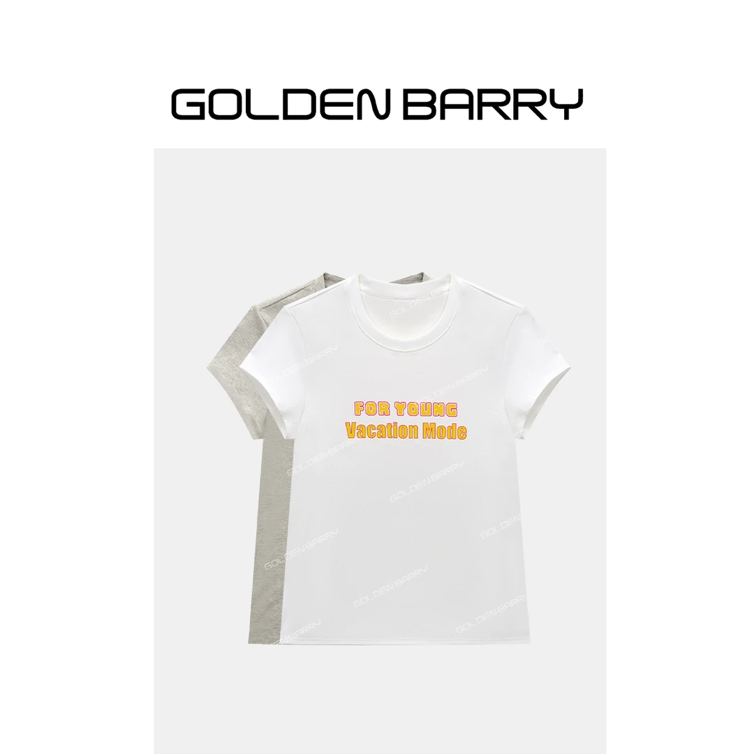 GOLDENBARRY|201967修身字母印花T恤