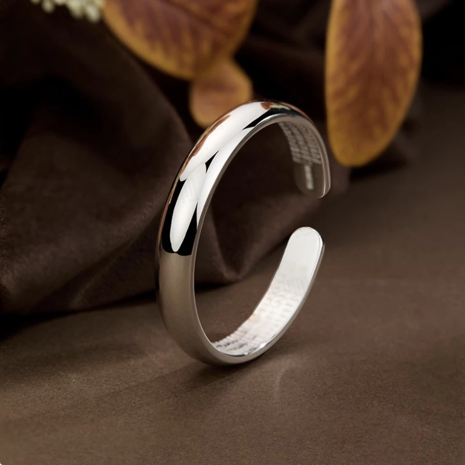 999.9光面心经开口实心手镯