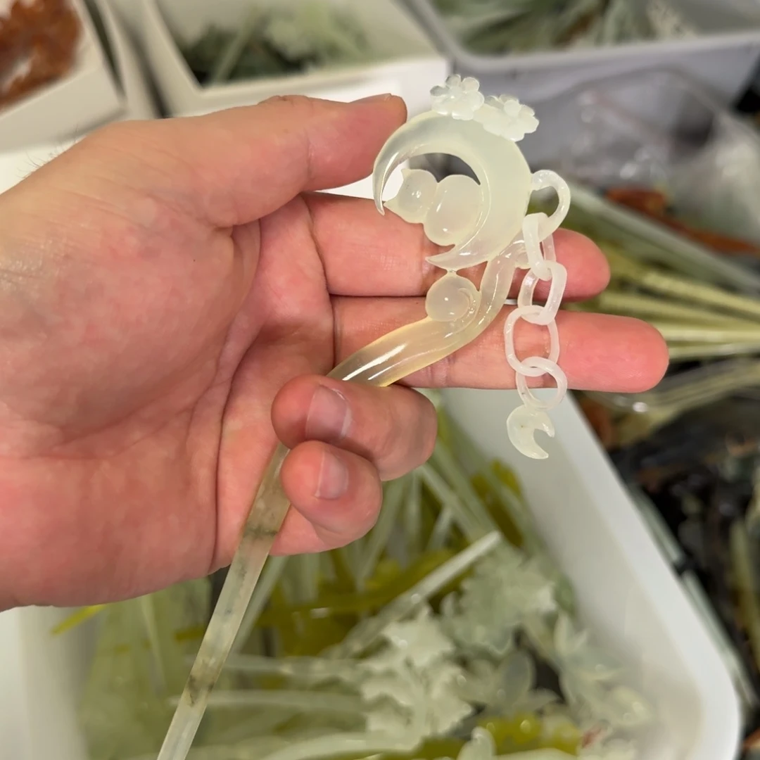 岫玉发饰未镶嵌明君玉簪贼拉好看