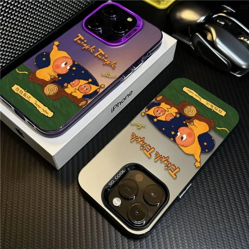 卡通星星人适用苹果15promax手机壳iPhone16Pro创意14/13防摔保护
