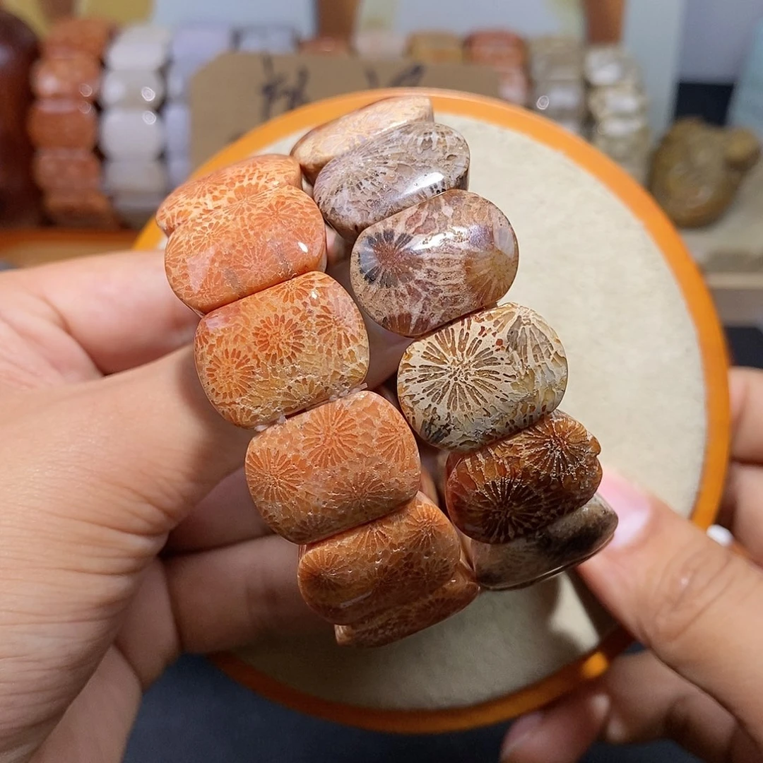 硅化珊瑚（珊瑚玉）手串未镶嵌陌*卿