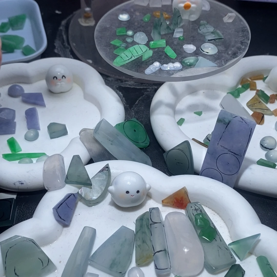 定制翡翠未镶嵌蛋面料