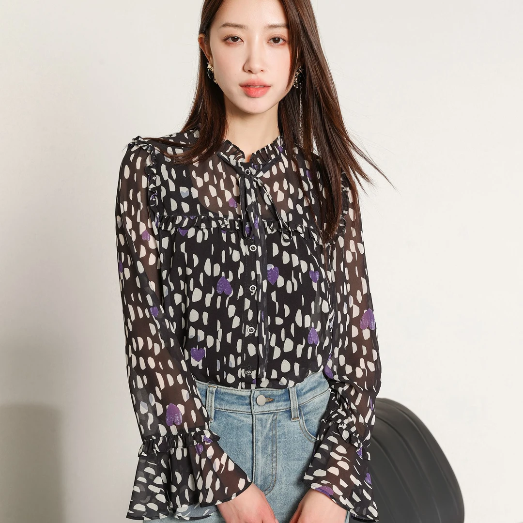2025春季新款碎花衬衫