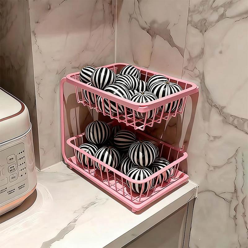 厨房桌面置物架储物架调料品台面蔬菜收纳架子多功能多层水果架子