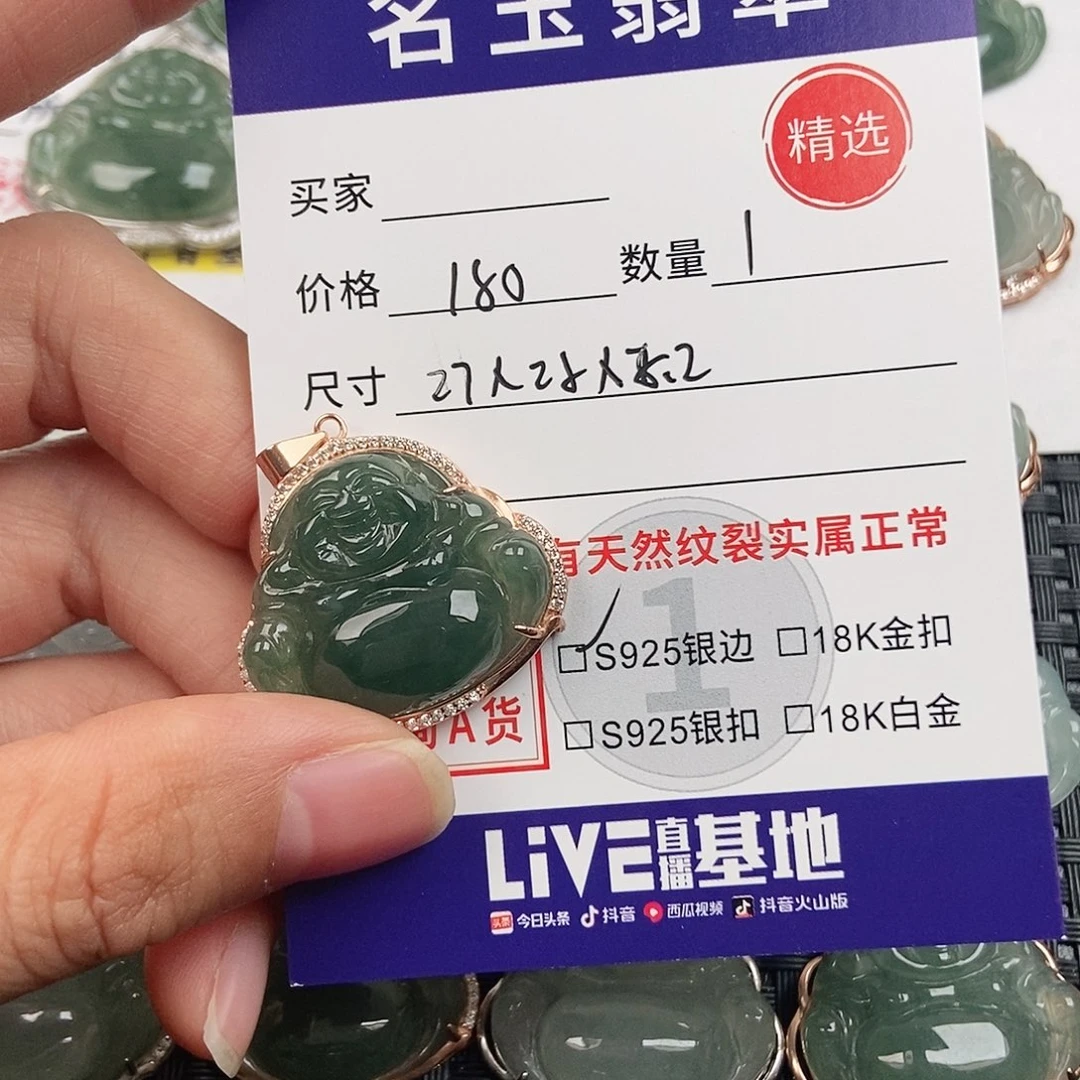 翡翠银S925镶嵌颈饰