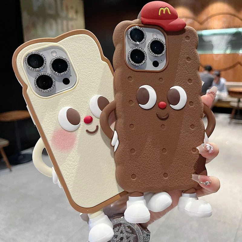 适用苹果系列iPhone16新款手机壳叉腰饼干全包防摔大孔网红保护套