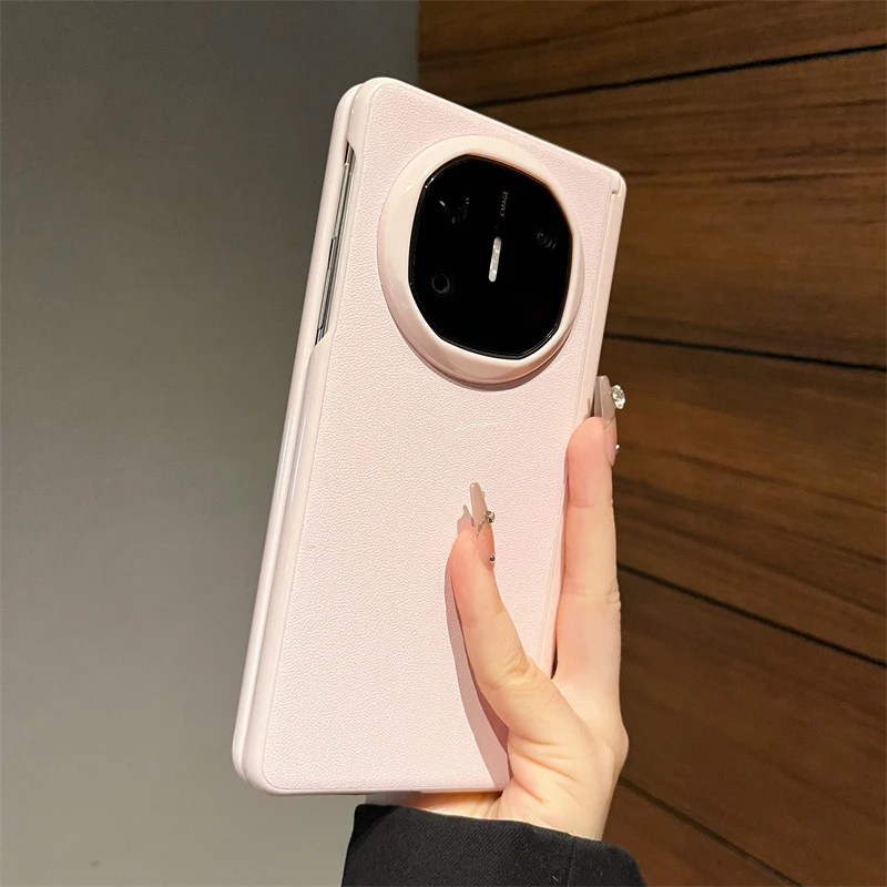 适用华为mateX6典藏版折叠屏手机壳简约纯色素皮纹matex5x3全包女