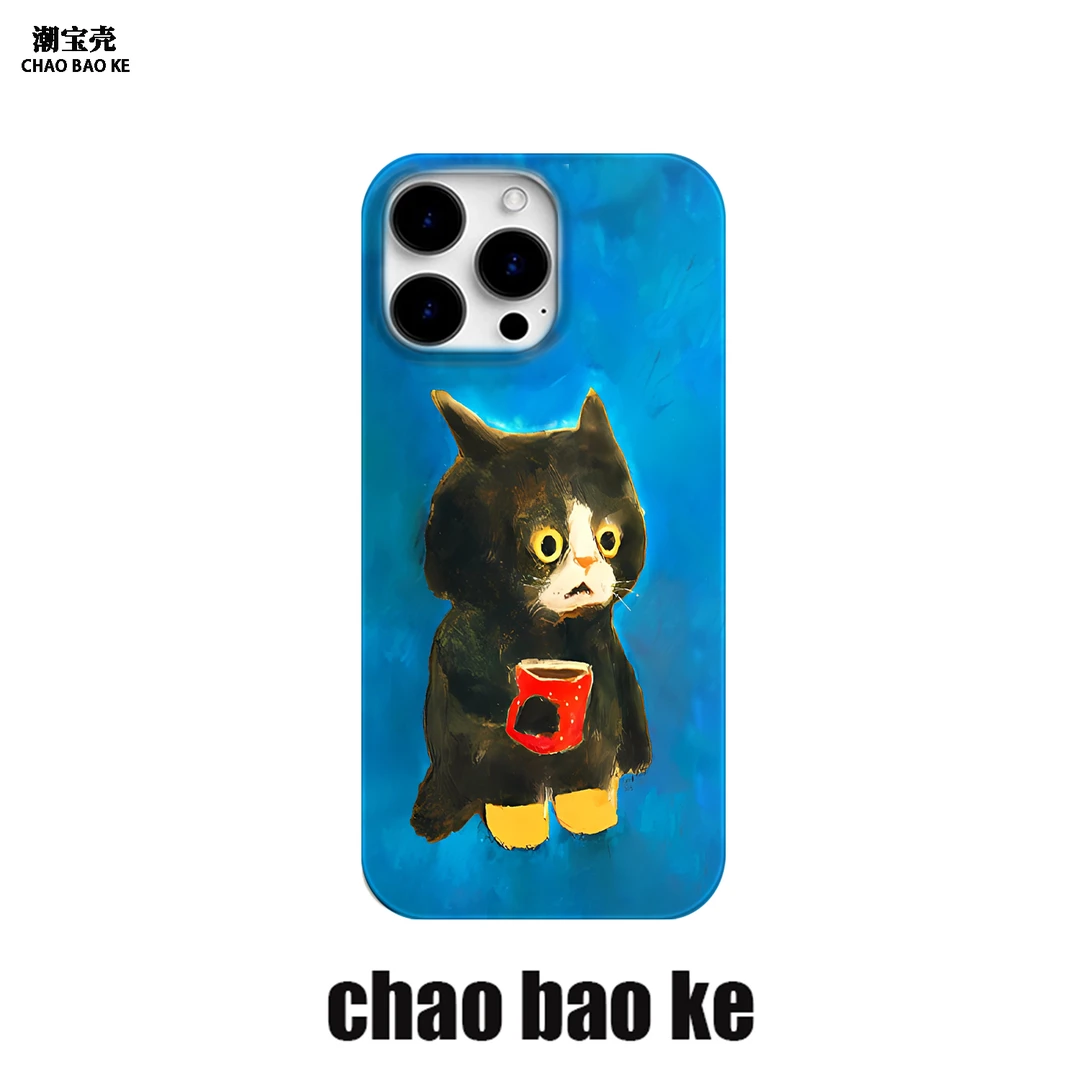 搞怪猫咪适用于苹果16promax手机壳iphone15/14pro趣味13/12p小众