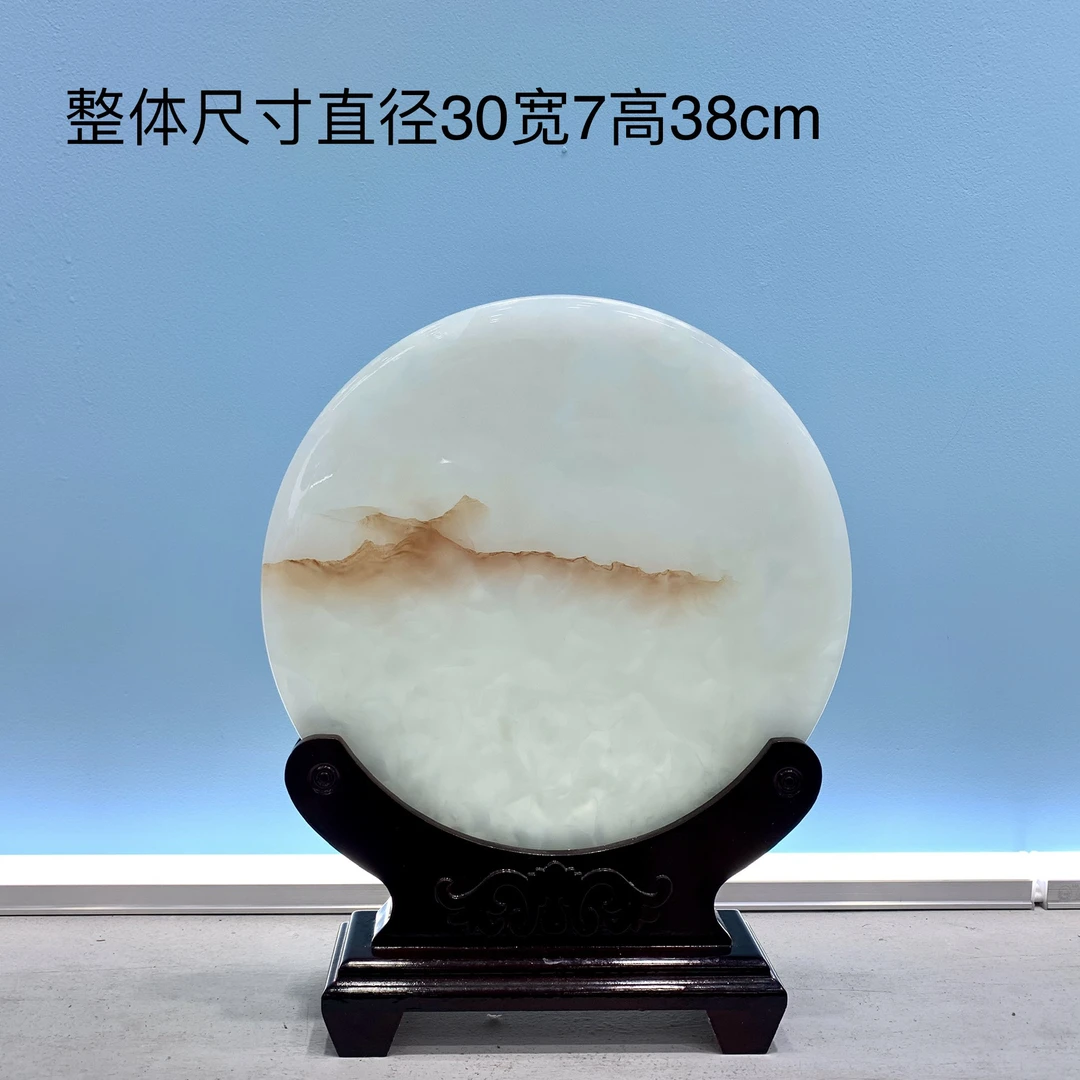 直径30红花冰玉平安扣 家居装饰品乔迁开业公司办公室客厅摆件