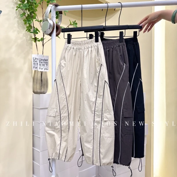薄款柔软休闲裤速干百搭中性长裤夏季韩版防蚊裤宽松小童中通大童