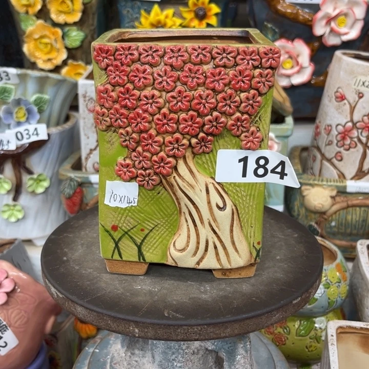 紫砂花盆粗陶材质多肉花盆