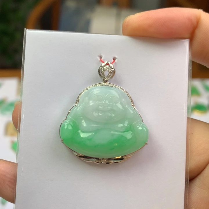 颈饰18K金镶嵌翡翠翡翠吊坠