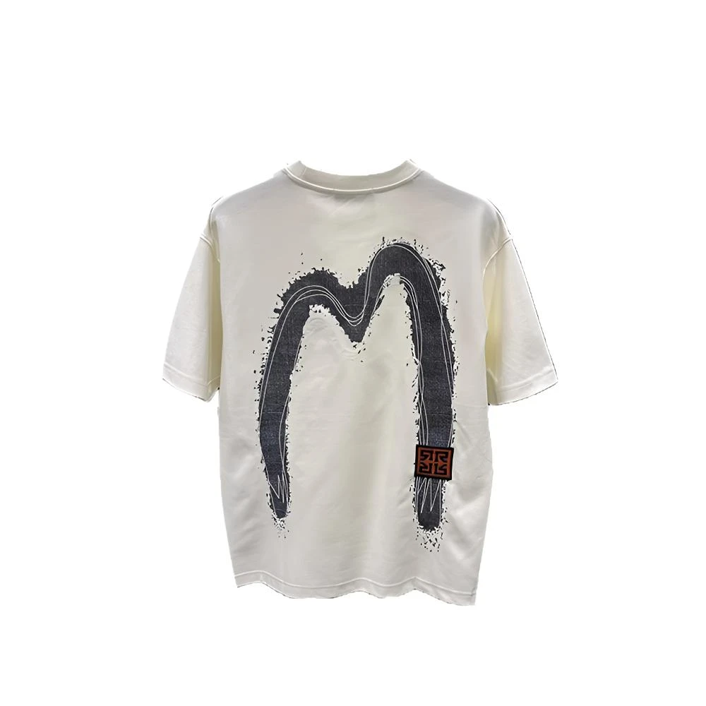 2025夏季男国潮M字母刺绣圆领短袖T恤美式潮流宽松半袖恤痞帅