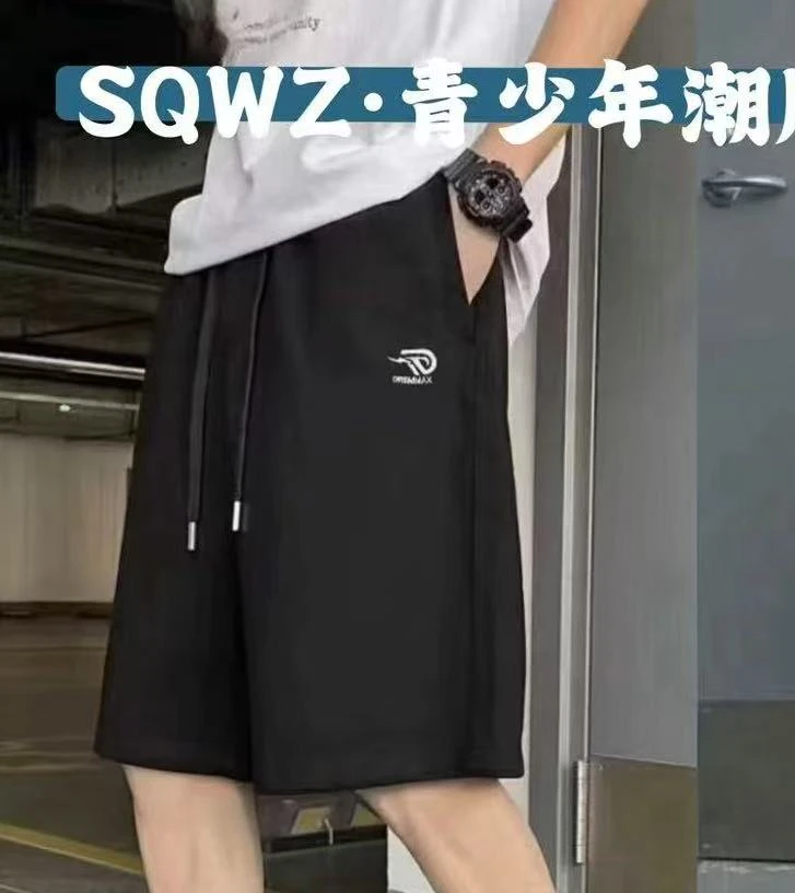 529黑色青少年时尚潮流休闲五分裤