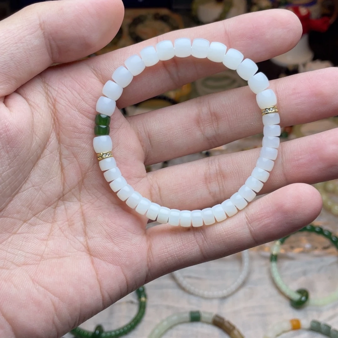 和田玉未镶嵌手链