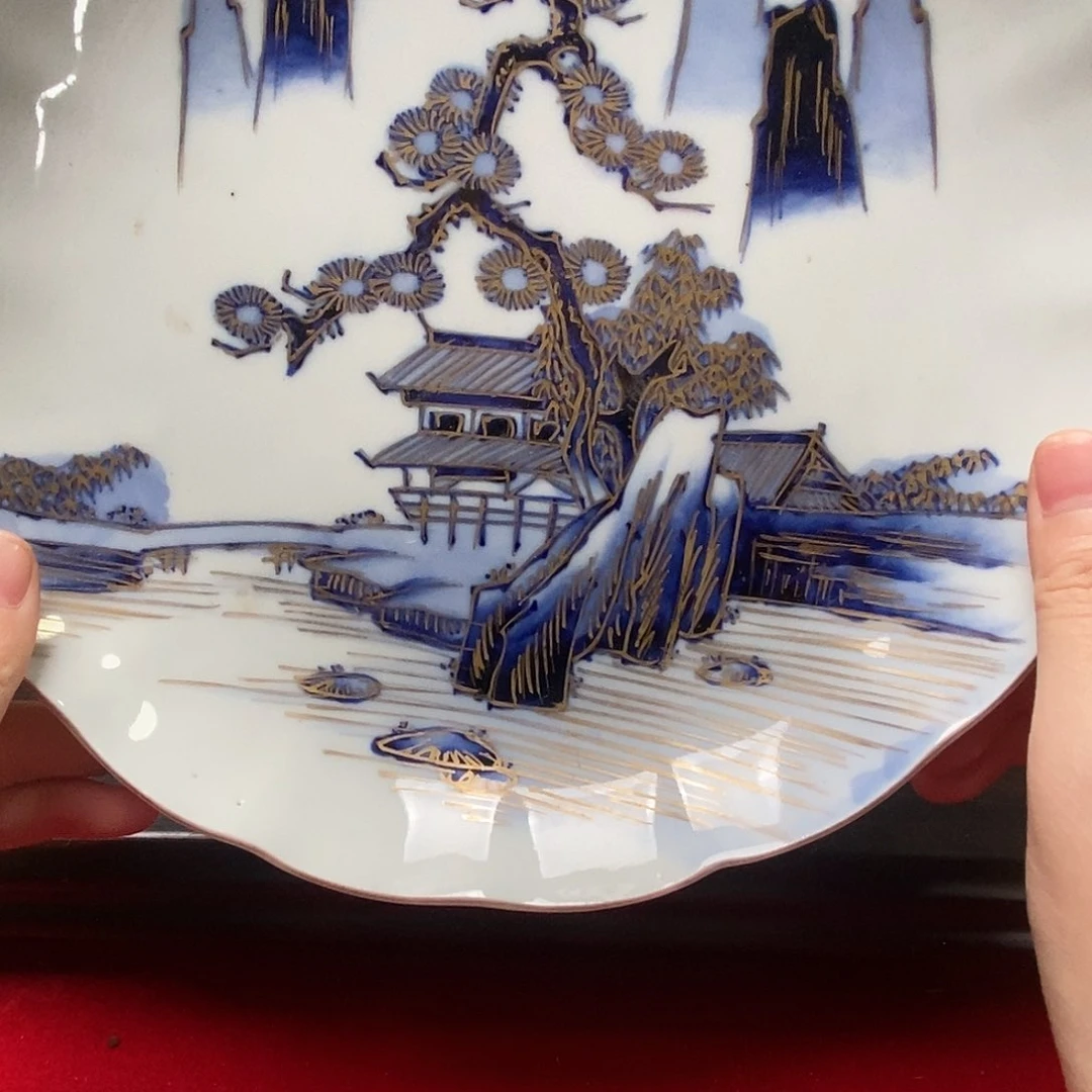 家用青花餐皿一套