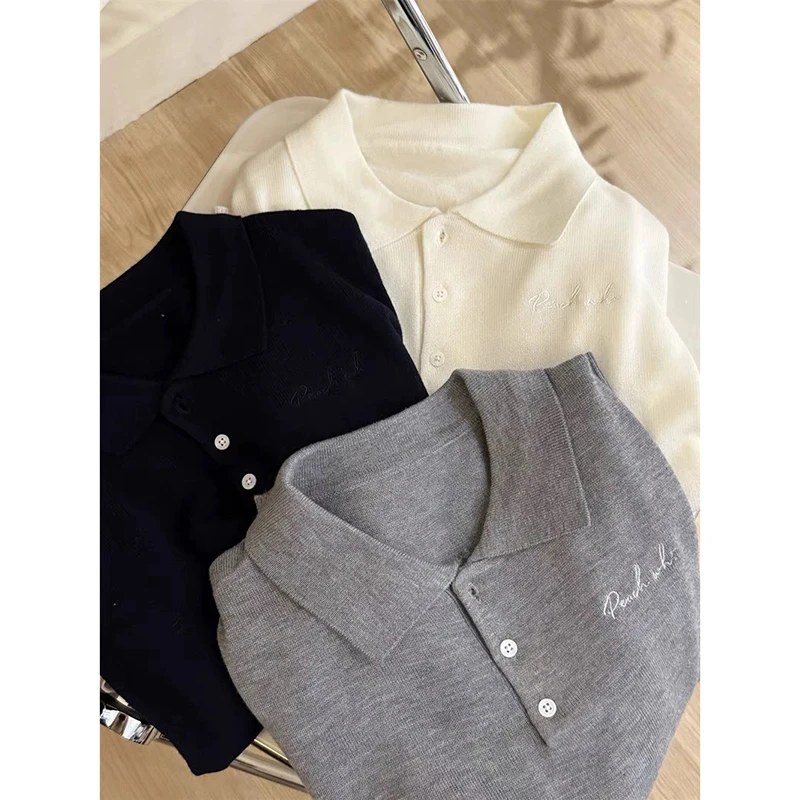 Julychee 羊毛混纺细腻软针织衫短袖T恤