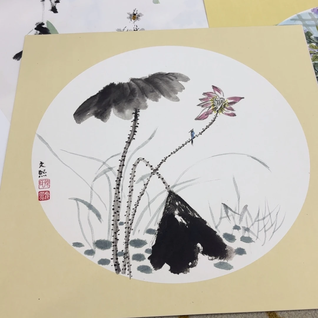 国画50-50斗方卡纸童