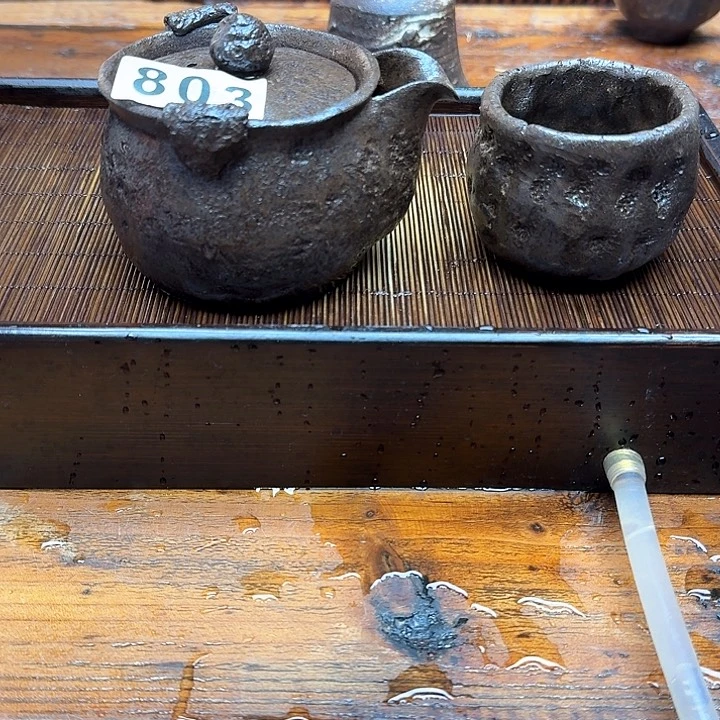 纯手工制作粗陶茶具
