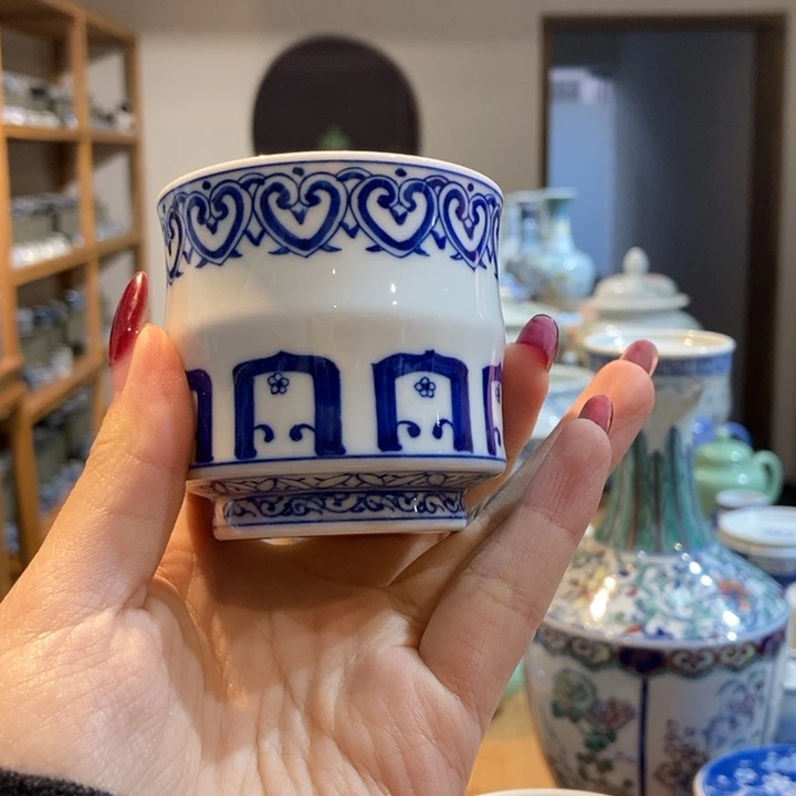 杯折葵非器宝相竹节杯