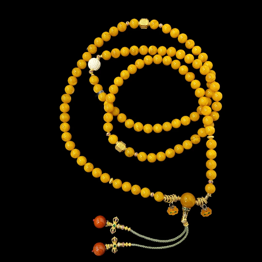 V6482 蜜蜡项链孤品