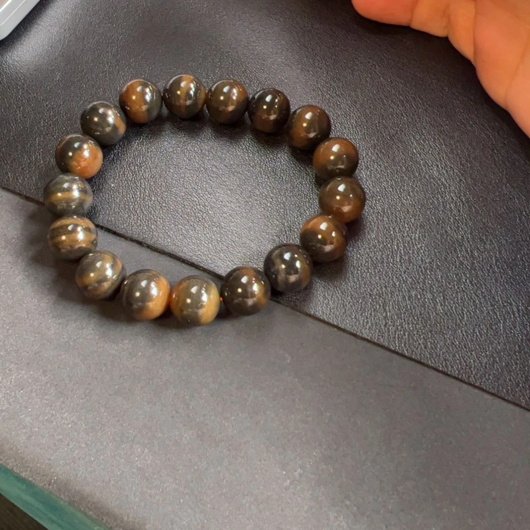 和田玉手链未镶嵌天花板糖青花