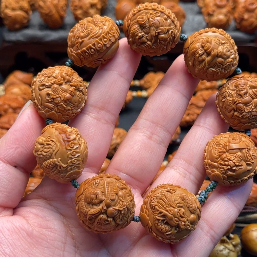 我***恒橄榄核手串/手链龙财