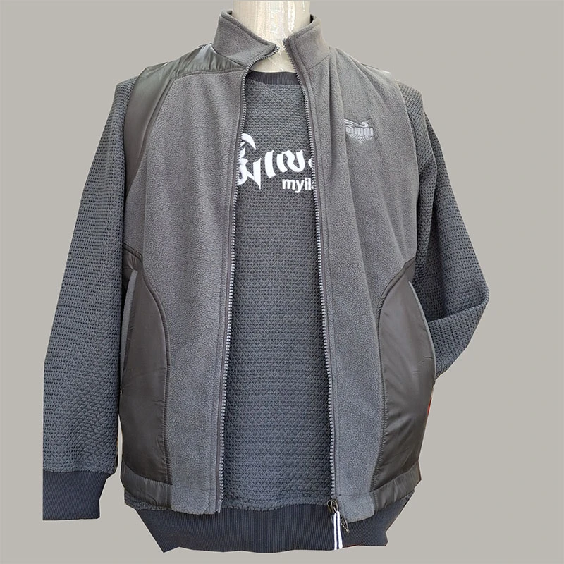 迷蓝摇粒绒拼接保暖马甲