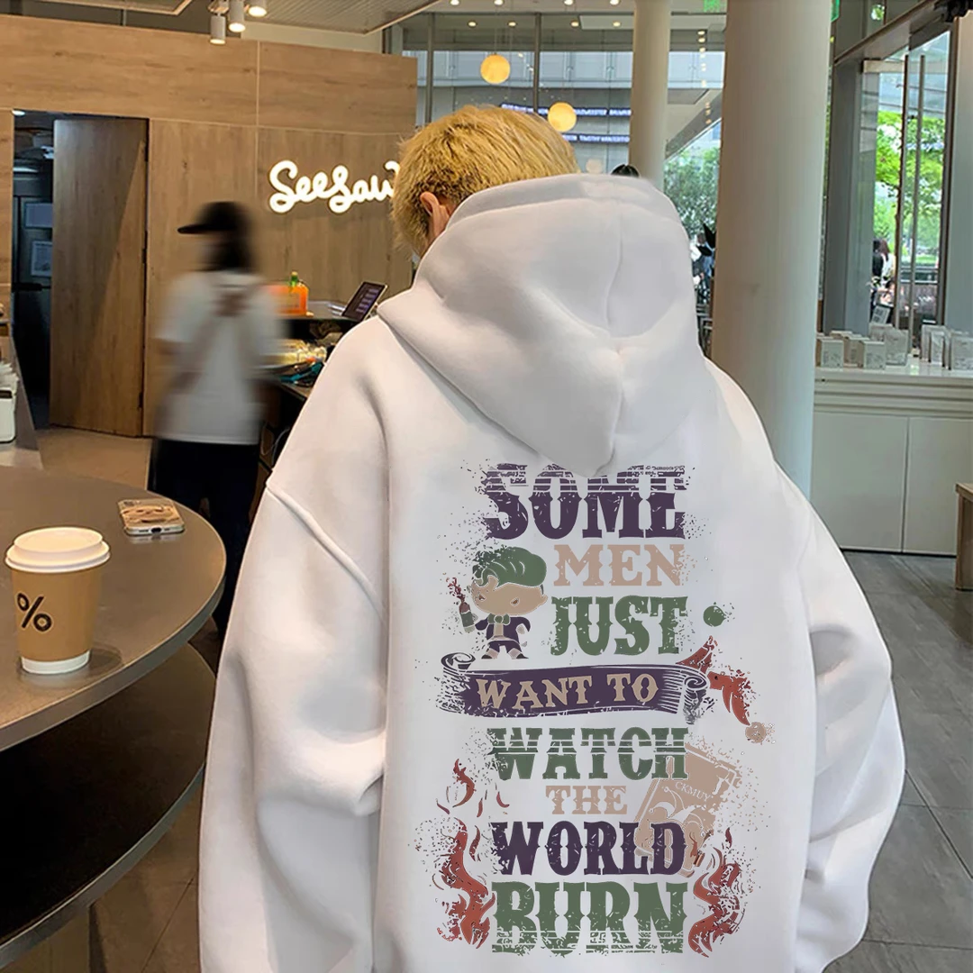 重磅加绒加厚连帽卫衣宽松双层帽男女同款高街英文男装秋冬季长袖