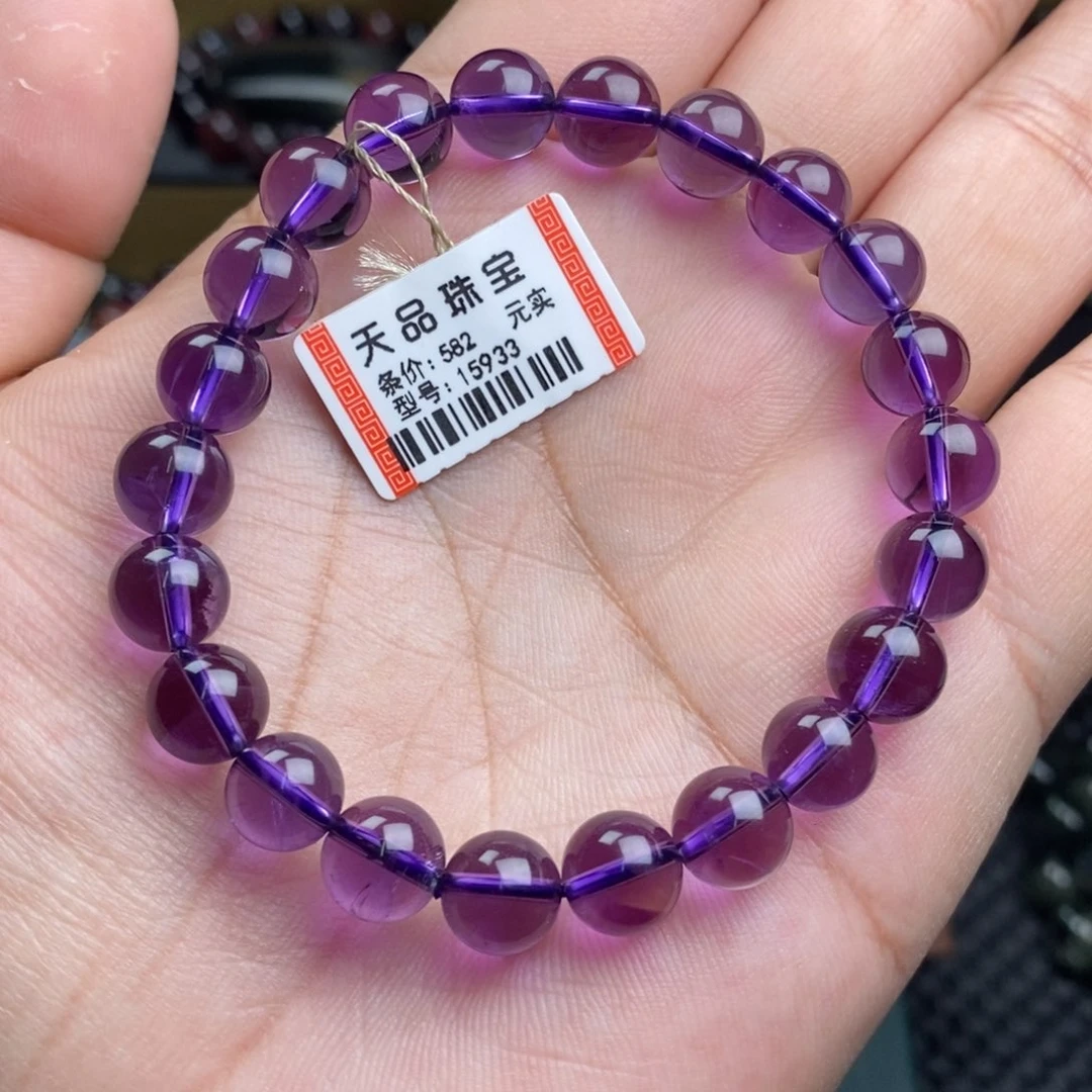 手串未镶嵌水晶阿***?紫水晶15933