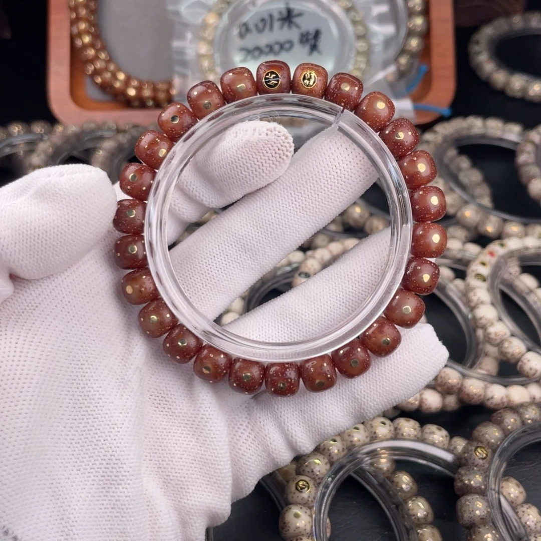 星月菩提手串原生态纯天然黑金星月