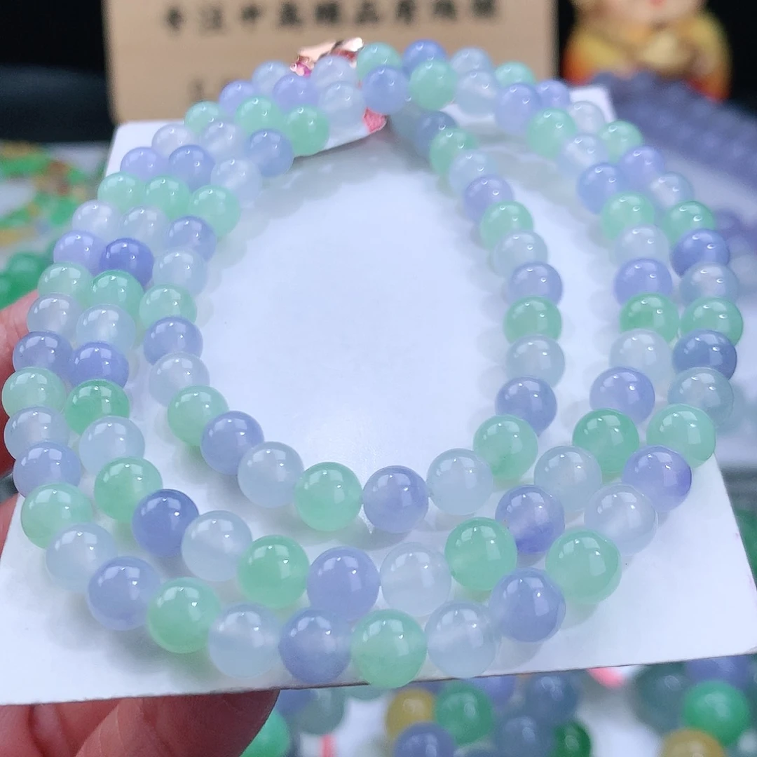 翡翠手链未镶嵌卡6mm