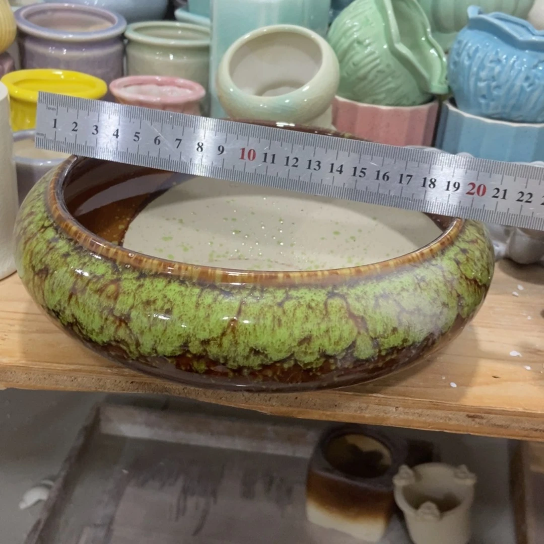 红陶高温陶瓷花盆