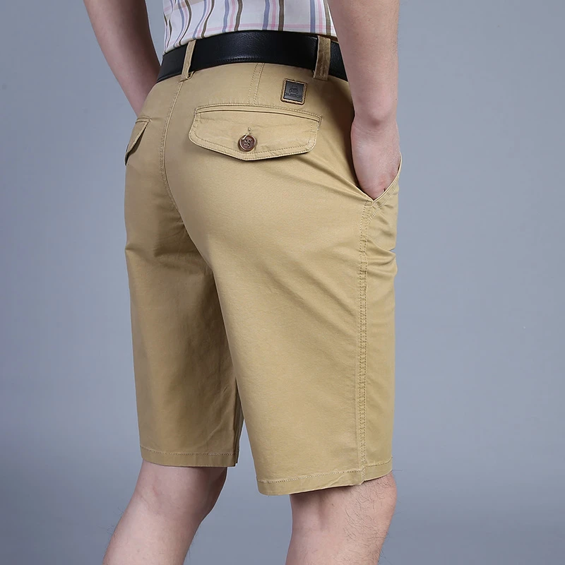 高档宽松直筒纯棉五分裤男士中老年爸爸夏季薄款半裤休闲大码短裤