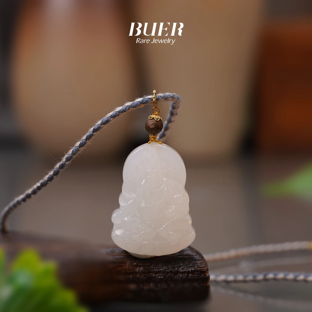 【不二】和田玉白玉18k金DIY吊坠(CC)