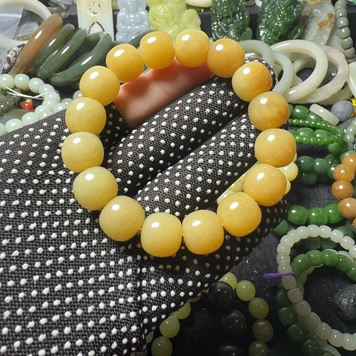 一****和田玉未镶嵌手链卡14