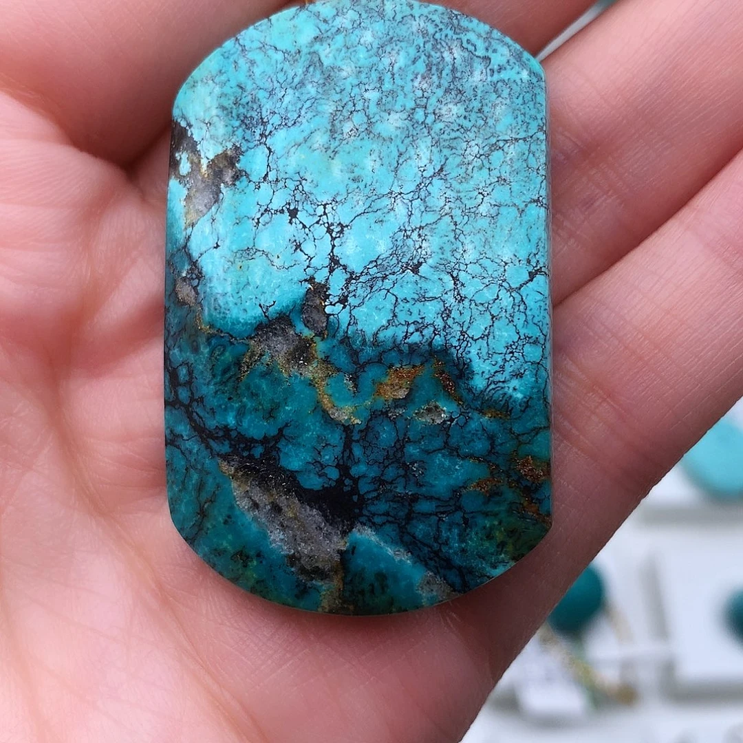 绿松石未镶嵌高瓷高色