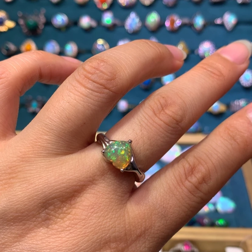 【闪购商品】欧泊银S925镶嵌戒指款式