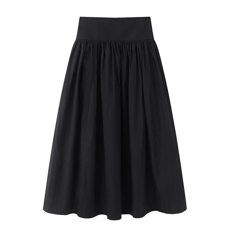 【艾家】商场同款2025夏季新季时尚A字伞裙高腰百搭半身裙女413595