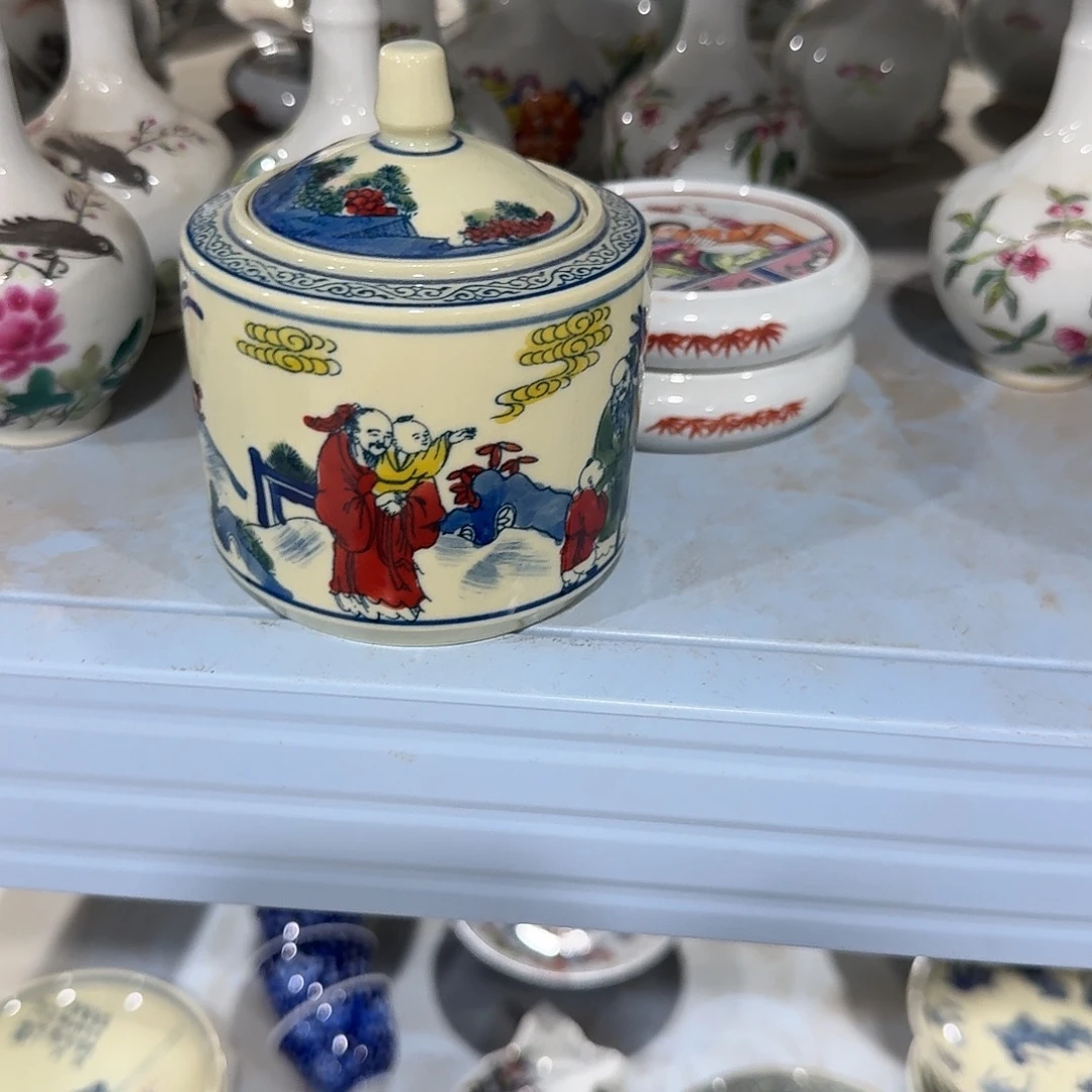 瓷片摆件手绘瓷器处理