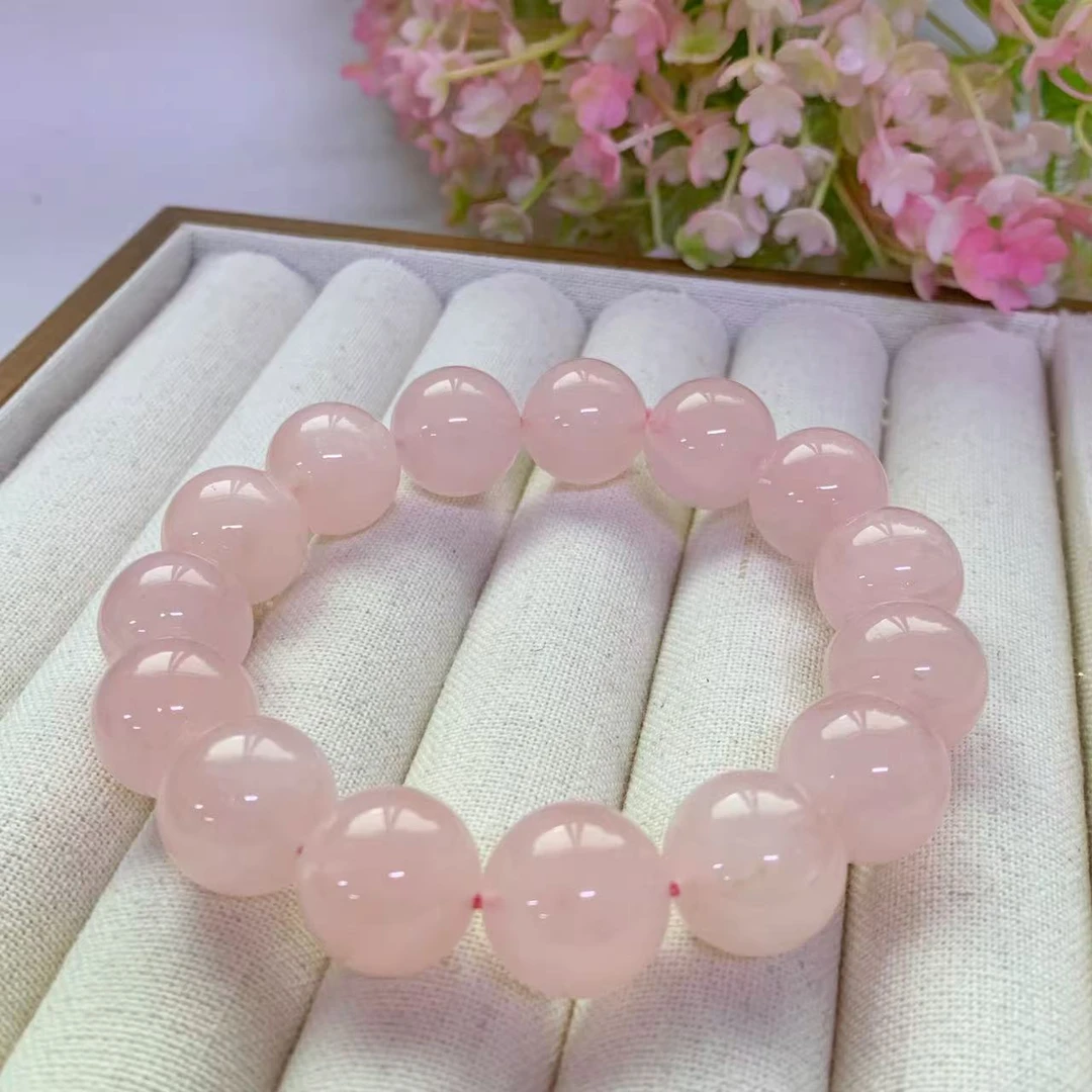 FS10天然粉水晶西柚粉粉嫩少女心可爱款百搭手链手串多样性发一