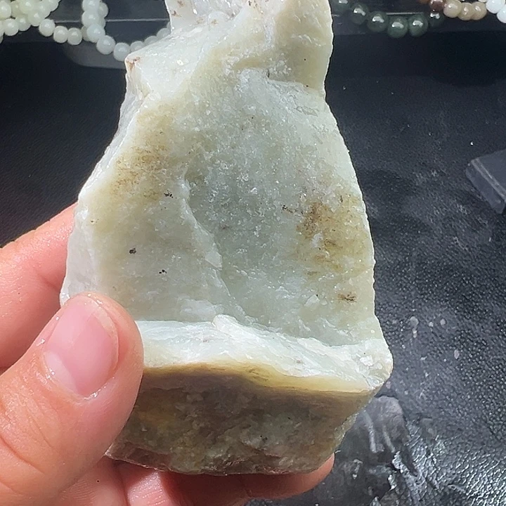 和田玉（糖玉）足银镶嵌车挂