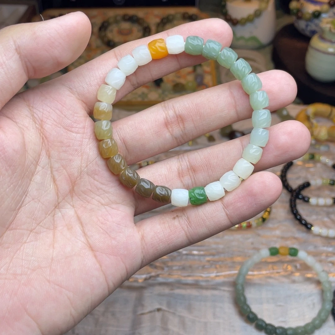 和田玉未镶嵌手链