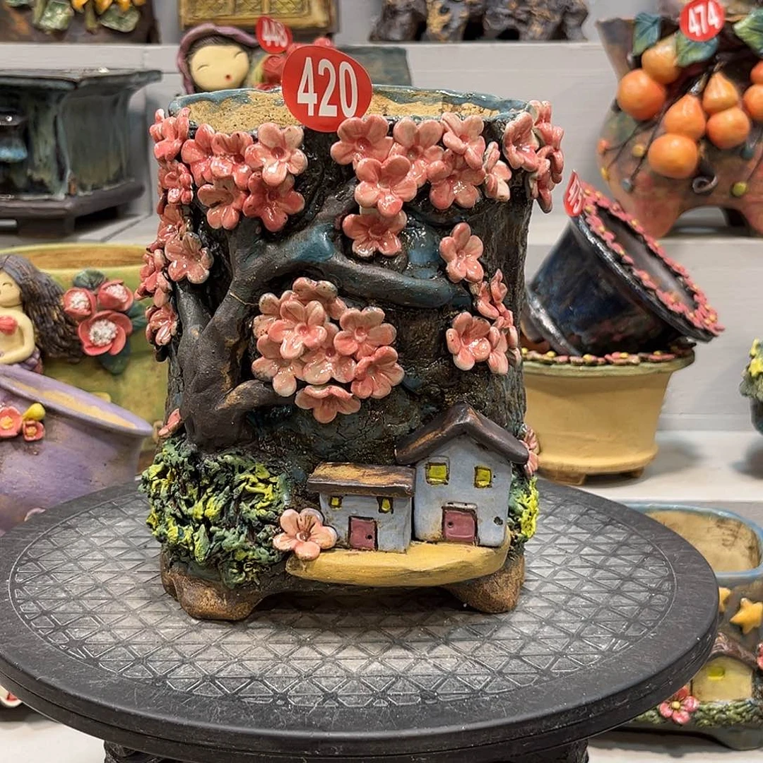 420 号陶然花器手工花盆